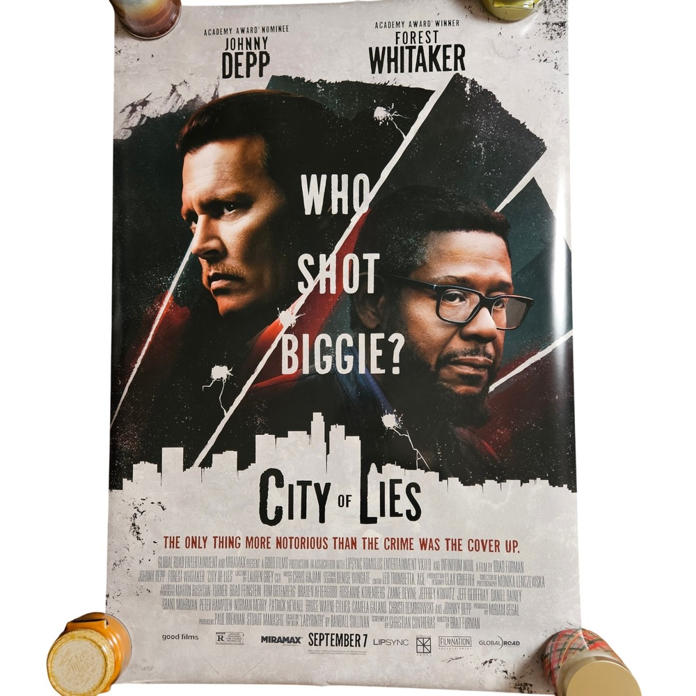 City of Lies 2018 Original Advance One Sheet Movie Poster 27x40 Johnny Depp D/S